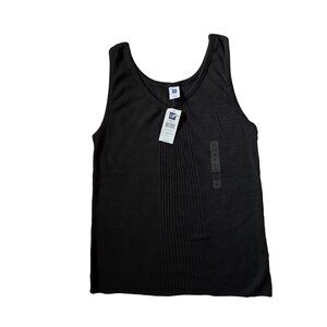 NWT GAP Black Ribbed Cotton Tank XL